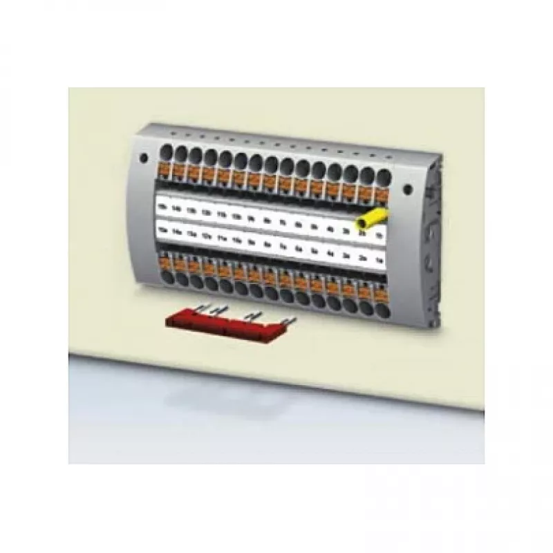 Phoenix 3030284 Plug-in Bridge FBS 2-8, 2-Position, 5.2 mm Pitch, Red