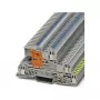 Phoenix 3076028 UTI 2,5-PE/L/NT 3-Level Installation Terminal Block, Screw Connection, 2.5 mm², 400 V, 24 A, DIN Rail Mount, Grey