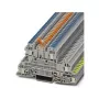 Phoenix 3076032 UTI 2,5-PE/L/NTB Multi-Level Installation Terminal Block, Screw Connection, 3 Levels, 5 Connections, 500 V, 24 A, 0.14-4 mm², Grey