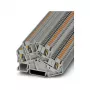 Phoenix 3209604 PTTBS 2.5 Double-Level Feed-Through Terminal Block, Push-in Connection, Grey