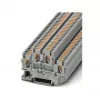 Phoenix 3210567 PTTB 2.5 Double-Level Terminal Block, Push-in, 2.5 mm², 500 V, 22 A, Grey