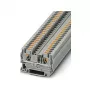 Phoenix 3211757 PT 4 Feed-Through Terminal Block, Push-in, 4 mm², 1000 V, 32 A, Grey