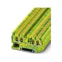 Phoenix 3211780 PT 4-TWIN-PE Protective Conductor Terminal Block, Push-in, 4 mm², Green-Yellow