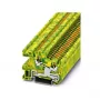 Phoenix 3213962 PTI 2,5-PE Push-in Ground Terminal Block, 2.5 mm², Green-Yellow, DIN Rail Mount