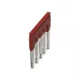 Phoenix Contact FBS 5-10 Plug-in Bridge, 5-Position, 10 mm Pitch, Red 3005948