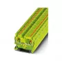Phoenix Contact PT 2,5-PE Protective Earth Terminal Block, Push-in, 2.5 mm², Green-Yellow