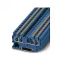 Phoenix Contact PT 2,5-QUATTRO BU Push-in Feed-Through Terminal Block, Blue, 4 Connections, 2.5 mm², 800 V, 24 A, DIN Rail Mount