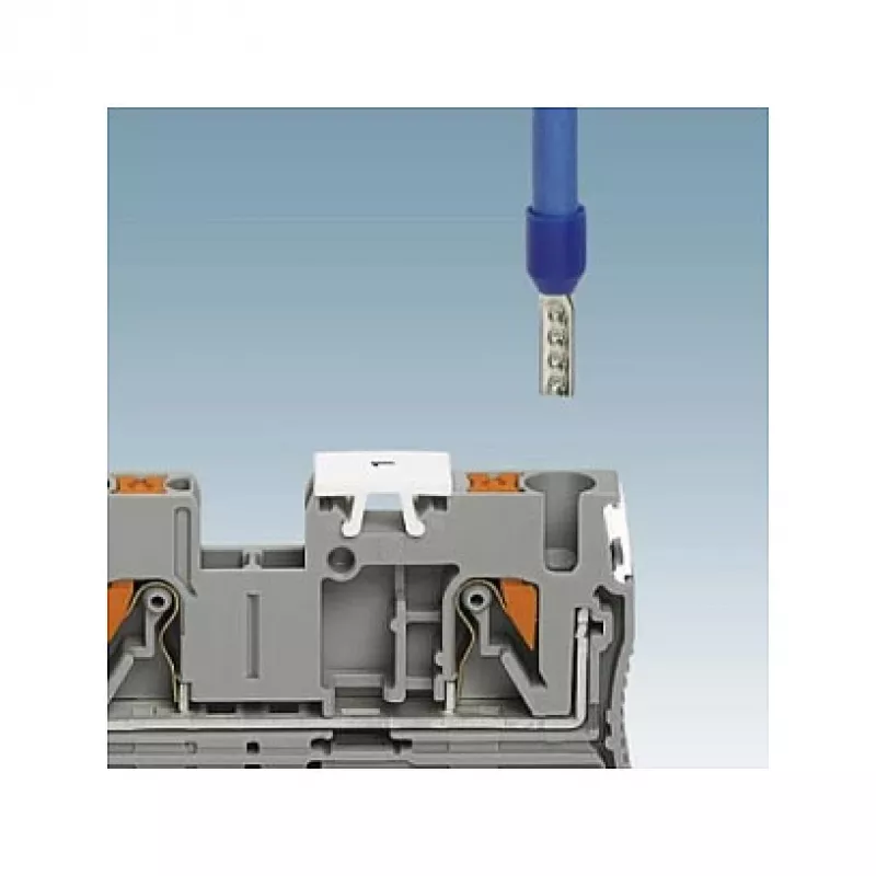Phoenix Contact PT 2,5-QUATTRO Feed-Through Terminal Block, Push-in, 4-Conductor, 2.5 mm², 800 V, 24 A, Grey