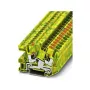 Phoenix Contact PTI 6-PE Protective Conductor Terminal Block, Push-in Connection, 6 mm², Green-Yellow, DIN Rail Mount