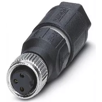 Phoenix Contact SACC-M 8FS-3QO-0,25-M M8 Female Field-Attachable Connector, 8-Pin A-Coded, QUICKON IDC, IP67 1441040