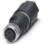 Phoenix Contact SACC-M 8FS-3QO-0,25-M M8 Female Field-Attachable Connector, 8-Pin A-Coded, QUICKON IDC, IP67 1441040