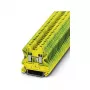 Phoenix Contact UT 2,5-PE Protective Conductor Terminal Block - Green-Yellow, Screw Connection, 2.5mm², DIN Rail Mount