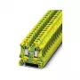 Phoenix Contact UT 6-PE Protective Conductor Terminal Block, Screw Connection, Green-Yellow, 10 mm²