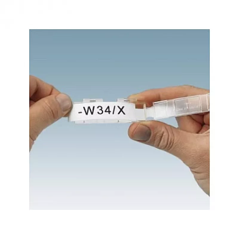 Phoenix KMK Cable Marker Carrier for 10-25mm Cables, 29x8mm Label, White Polyamide