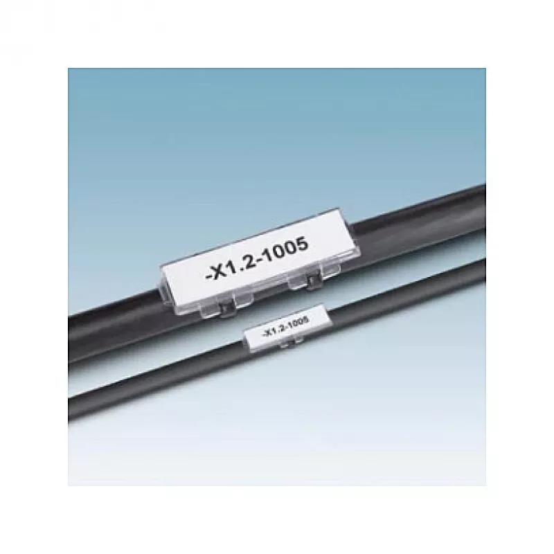 Phoenix KMK Cable Marker Carrier for 10-25mm Cables, 29x8mm Label, White Polyamide