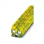 Phoenix MPT 2,5-PE Mini Protective Conductor Terminal Block, Push-in, 2.5 mm², Green-Yellow