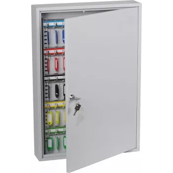Phoenix Safe KC0603K Key Cabinet, Grey, 100 Hooks, Wall Mountable, 550 x 380 x 80 mm