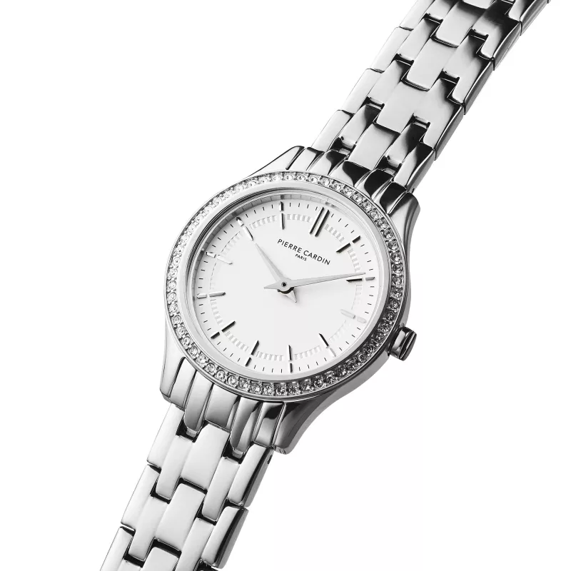 Pierre Cardin CF.0601.SJ Women's Quartz Watch – 30mm Stainless Steel Silver Dial