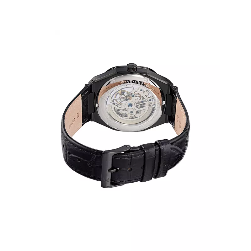 Pierre Cardin Men's Analog Quartz Watch CF.1002.LB.1 42mm Black Dial Leather Strap