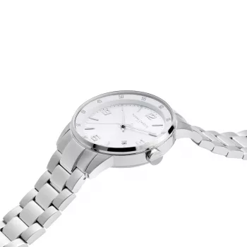 Pierre Cardin Men's Analog Quartz Watch CMR.0006 40mm Stainless Steel Black Dial Leather Strap
