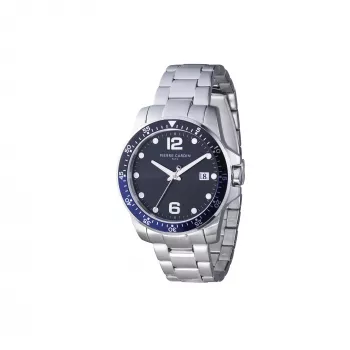 Pierre Cardin Men's Analog Quartz Watch CNI.0030 40mm Black Dial Leather Strap