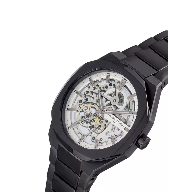 Pierre Cardin Men's Quartz Analog Watch CF.1002.MB 42mm Black Stainless Steel Milanese Mesh