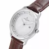 Pierre Cardin Men's Quartz Analog Watch CLC.6000 43mm Stainless Steel Case Black Leather Strap