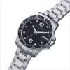 Pierre Cardin Men's Quartz Analog Watch CNI.0026 40mm Stainless Steel Case Black Leather Strap