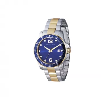 Pierre Cardin Men's Quartz Watch CNI.0031 40mm Stainless Steel Case Black Dial Leather Strap