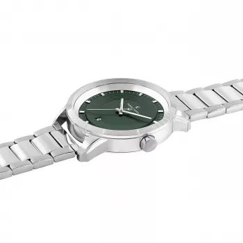 Pierre Cardin Men's Watch CCP.5028 (45mm) Stainless Steel Case Black Dial Leather Strap