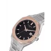 Pierre Cardin Men's Watch CF.1000.MU 42mm Quartz Analog Stainless Steel Black Dial Leather Strap