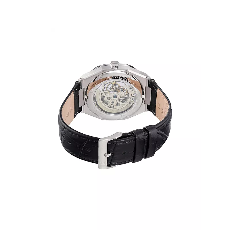 Pierre Cardin Men's Watch CF.1002.LB.4 42mm Stainless Steel Quartz Analog Black Dial Leather Strap