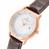 Pierre Cardin Men's Watch CLC.6003 43mm Stainless Steel Black Dial Genuine Leather Strap