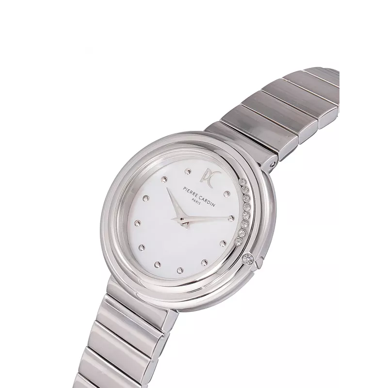 Pierre Cardin Women's CF.1010.MS.1 Quartz Analog Watch 32mm Silver Stainless Steel Milanese Mesh Bracelet