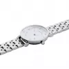 Pierre Cardin Women's Quartz Analog Watch CCM.0550 32mm Stainless Steel Case Silver Dial Black Leather Strap
