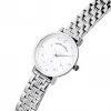 Pierre Cardin Women's Quartz Analog Watch CCM.0550 32mm Stainless Steel Case Silver Dial Black Leather Strap