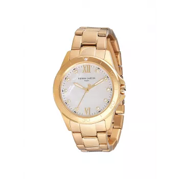 Pierre Cardin Women's Quartz Analog Watch CF.1009.MG.1 34mm Gold Tone Stainless Steel