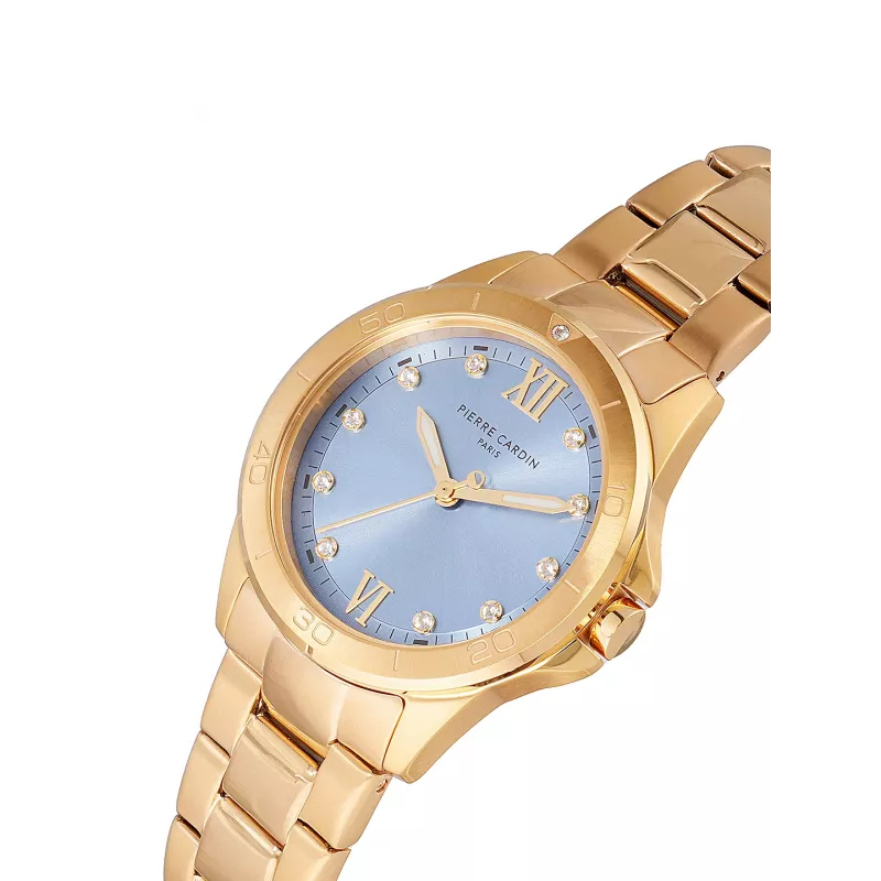 Pierre Cardin Women's Quartz Analog Watch CF.1009.MG.2 - 34mm Stainless Steel Mesh Gold-tone