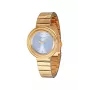 Pierre Cardin Women's Quartz Analog Watch CF.1010.MG.1 - 32mm Gold Stainless Steel Case, White Dial, Brown Leather Strap