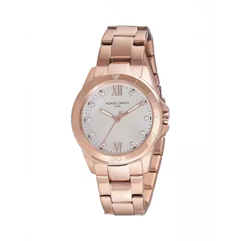 Pierre Cardin Women's Watch CF.1009.MR 34mm Stainless Steel Milanese Mesh Bracelet Quartz Analog Mother of Pearl Dial