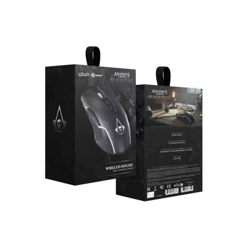 PIXMINDS LEXIP BLACK FLAG RESYNCED TATOO WIRELESS MOUSE