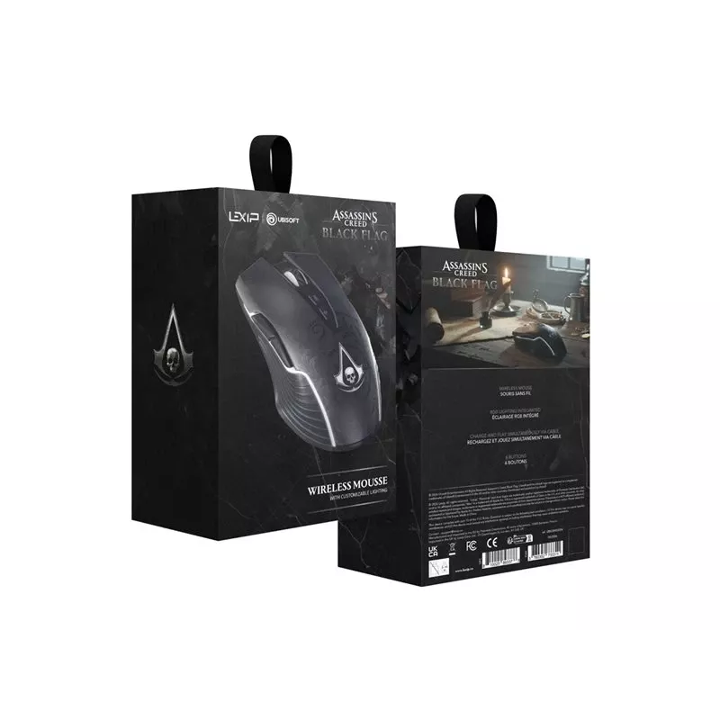 PIXMINDS LEXIP BLACK FLAG RESYNCED TATOO WIRELESS MOUSE