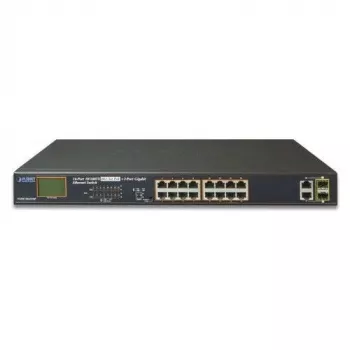 PLANET FGSW-1822VHP 18-Port Managed PoE+ Switch with 16x Fast Ethernet and 2x Gigabit Combo Uplinks