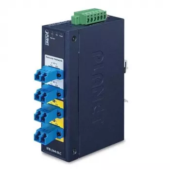 PLANET IFB-244-SLC Industrial 2-Channel Serial to Fiber Optic Media Converter (ST, Multi-mode, Blue)