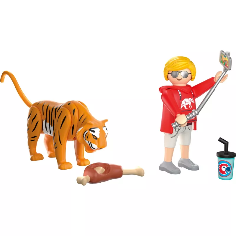 PLAYMOBIL 72089 Animals & Friends Zoo Tiger and Visitors