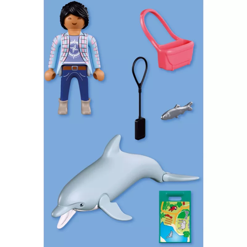 PLAYMOBIL 72091 Animals & Friends Zoo Dolphin and Visitor