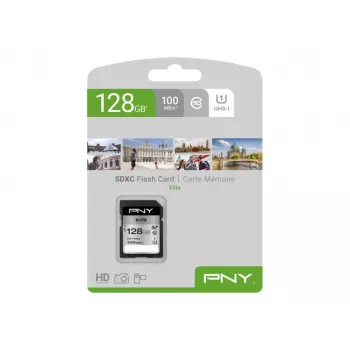 PNY Elite 128GB SDXC UHS-I U1 Class 10 Memory Card - Up to 100MB/s Read