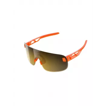 POC Elicit Cycling Glasses - Fluo Orange / Violet-Silver Mirror