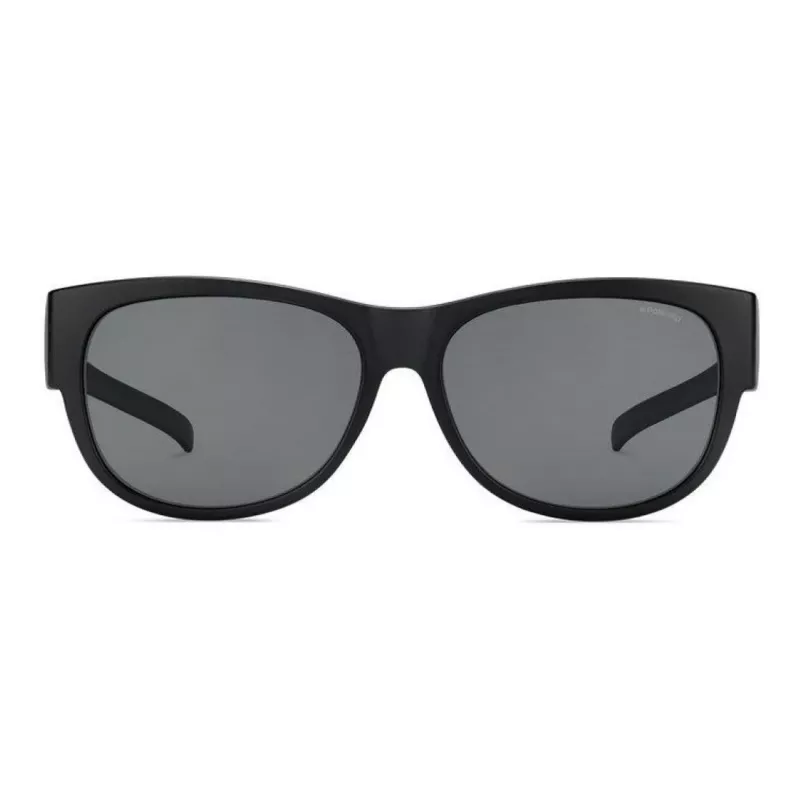 POLAROID ANCILLARIES PLD9004SDL5 Unisex Sunglasses - Black Frame, Grey Polarized Lenses, Square Shape