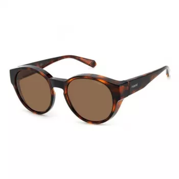 Polaroid Ancillaries PLD9017S086 Unisex Sunglasses - Havana/Tortoise Frame, Brown Polarized Lens